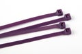 Cable ties in violett Royalty Free Stock Photo