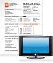 Cable TV Service Bill with Flat Plasma LED LCD TV