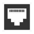 Cable Vector Ethernet icon - Rj45 Icon vector Royalty Free Stock Photo