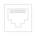 Cable Vector Ethernet icon - Rj45 Icon vector Royalty Free Stock Photo