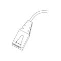 Cable Vector Ethernet icon - Rj45 Icon vector Royalty Free Stock Photo