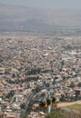 Cable way above cochabamba in bolivia Royalty Free Stock Photo