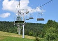 Cable way and mountains