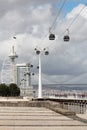 Cable Way in Nations Park in Lisbon, Portugal