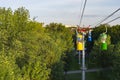 Cable way park sunset Kharkiv