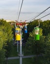 Cable way park sunset Kharkiv