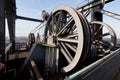 Cable wheel lift crane Landschaftspark, Duisburg, Germany