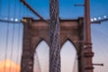 Cable wire at Brooklyn Bridge Royalty Free Stock Photo