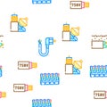 Cable Wire Electrical System Icons Set Vector Royalty Free Stock Photo