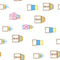Cable Wire Electrical System Icons Set Vector Royalty Free Stock Photo
