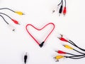 Cable wire heart Royalty Free Stock Photo