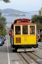 Cablecar with Alcatzar - San Francisco