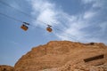 Cablecar at the ancient fortress of Masada in Israel Royalty Free Stock Photo