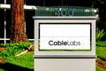 CableLabs sign at office of Cable Television Laboratories a not-for-profit innovation and research and development lab. -