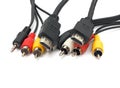cables of audio and video Royalty Free Stock Photo