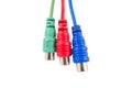 Cables for audios / video of components Royalty Free Stock Photo