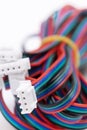 Cables for cnc stepper motor closeup image Royalty Free Stock Photo