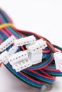 Cables for cnc stepper motor closeup image Royalty Free Stock Photo
