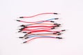 Breadboard Jumper Cable Wires on white background