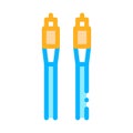 cables optical fiber color icon vector illustration Royalty Free Stock Photo