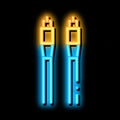 cables optical fiber neon glow icon illustration Royalty Free Stock Photo