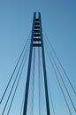 Cables and tower of the suspension bridge