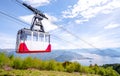 Cableway downhill closeup