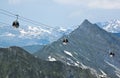 Cableway gondolas to the Hintertux Glacier, Austri Royalty Free Stock Photo