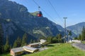 Cableway at Melchtal on the Swiss alps