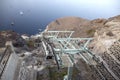 Cableway between Mesa Gialos harbor and Fira - SantoriniThe Santorini cable car is a passenger cable car that connects the port