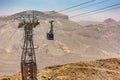 Cableway of the national park of Tenerife that allows to reach the base camp in Pico Teide Canary Islands, Spain