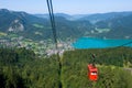 Cableway near Wolfgangsee Royalty Free Stock Photo