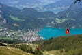 Cableway near Wolfgangsee Royalty Free Stock Photo