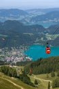 Cableway near Wolfgangsee Royalty Free Stock Photo