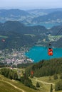 Cableway near Wolfgangsee Royalty Free Stock Photo