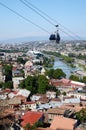 Cableway in old Tbilisi ,view from Narikala fortress,Georgia