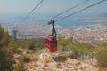 Cableway over seaside city. Toulon, France Royalty Free Stock Photo