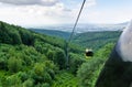 Cableway in Polish mountains Royalty Free Stock Photo