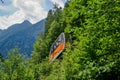 Cableway for skywalk of Hallstatt. World Heritage View in Hallstatt, Austria