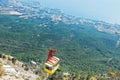 Cableway on Southern coast of Crimea Royalty Free Stock Photo