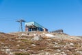 Cableway station on Snezka summit in Giant Mountains, Krkonose National Park, Czech Republic