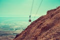 Cableway to Masada fortress, Israel Royalty Free Stock Photo