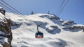 The cableway to mount Titlis over Engelberg on the Swiss alps
