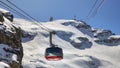 The cableway to mount Titlis over Engelberg on the Swiss alps