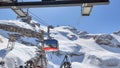 The cableway to mount Titlis over Engelberg on the Swiss alps