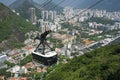 Cableway to PÃÂ£o de AÃÂ§ucar Hill Royalty Free Stock Photo