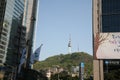 Cableway to Seoul Tower. Korea