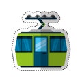 Cableway transport isolated icon
