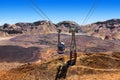 Cableway on Volcano Teide in Tenerife island - Canary Spain Royalty Free Stock Photo