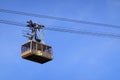 SECEDA, ITALY, 12 OCTOBER, 2021 : Maintenance of the Seceda cable car in the Dolomites,